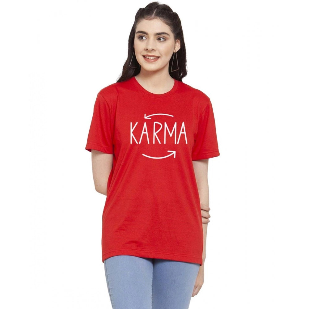 Cotton Blend Karma Printed T-Shirt