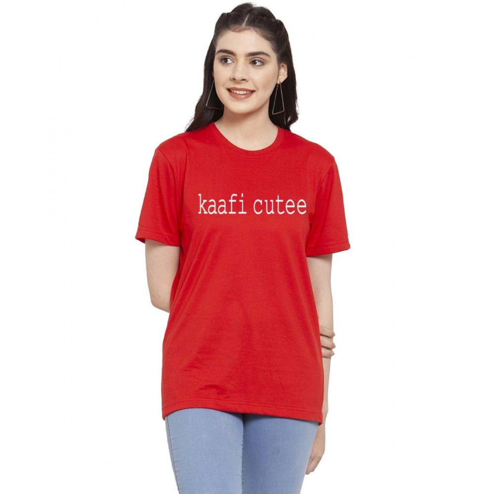 Cotton Blend Kaafi Cutee Printed T-Shirt