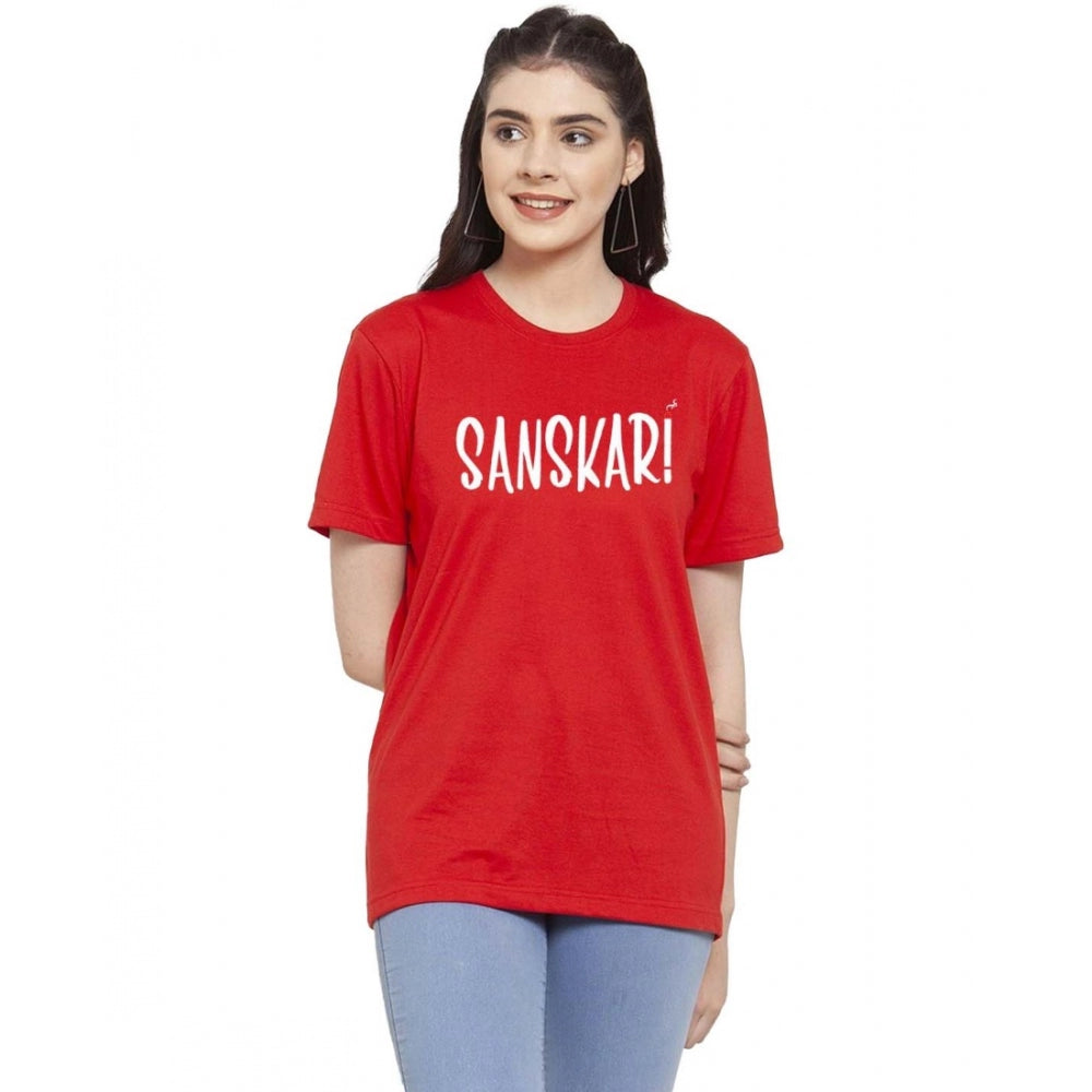 Cotton Blend Sanskari Printed T-Shirt