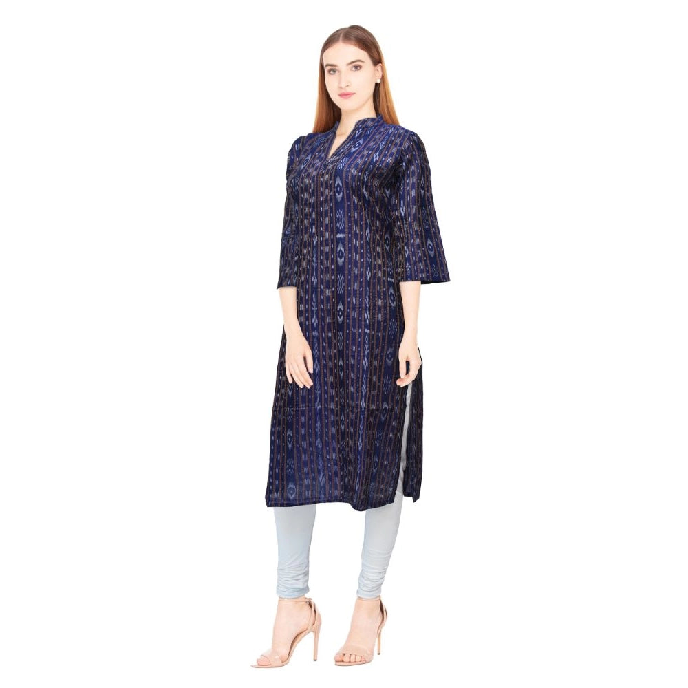 Sambalpuri Certified Handloom Chiffon Straight Kurti