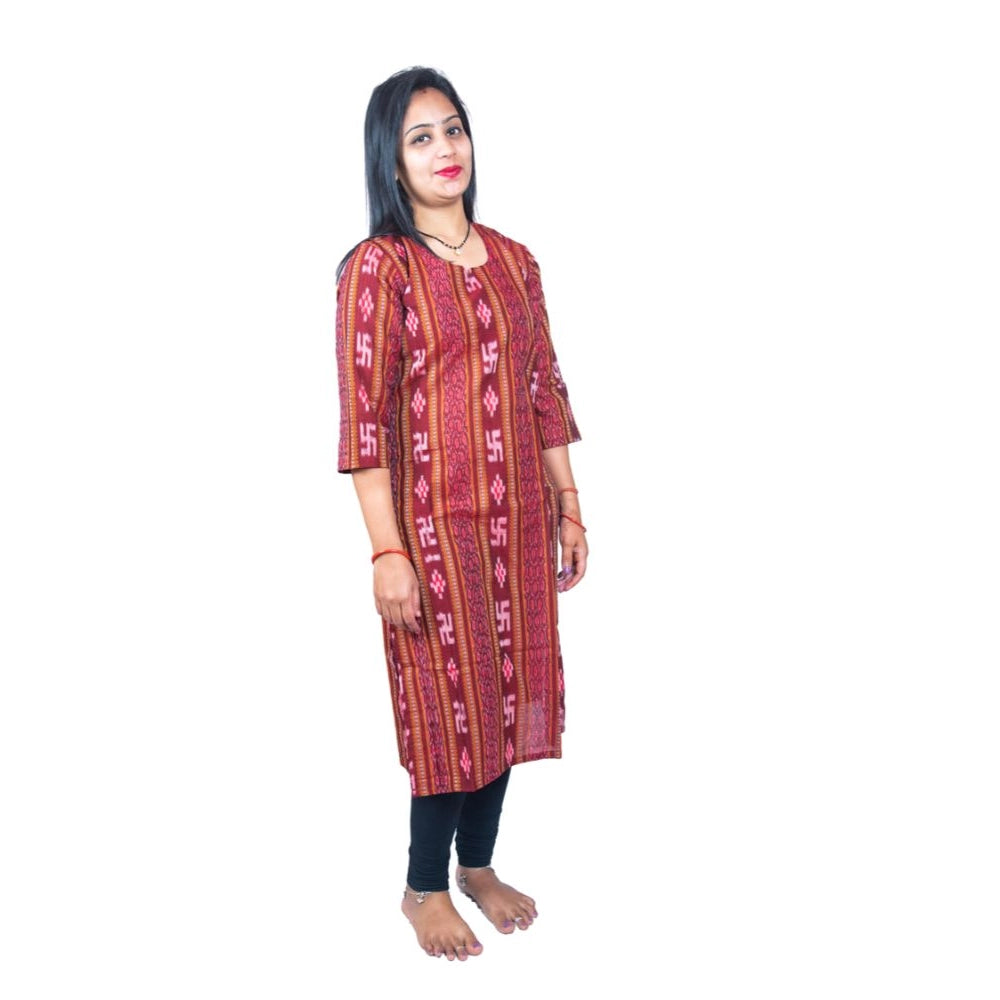 Sambalpuri Certified Handloom Pure Cotton Straight Kurti