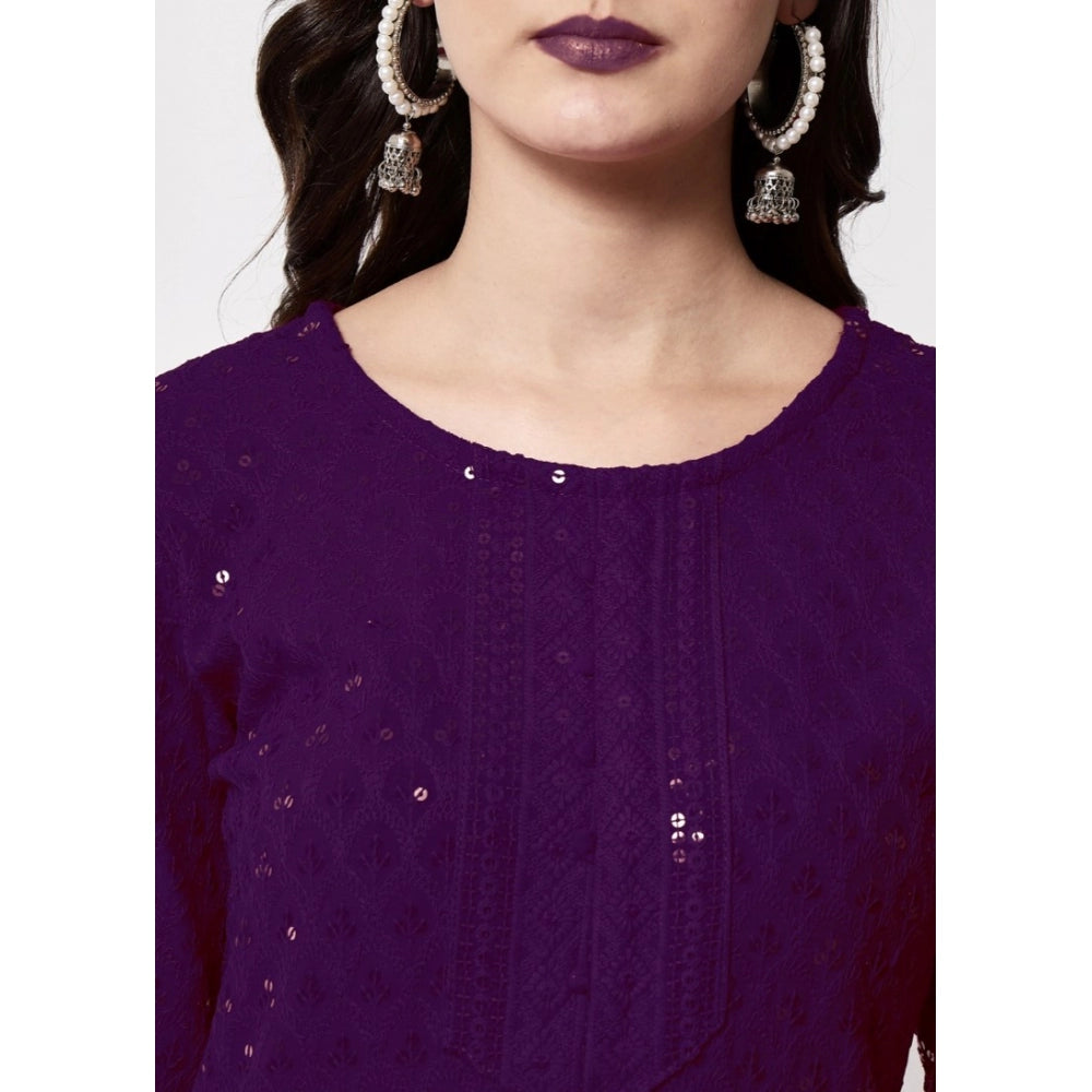 Embroidery With Sequence Kurti