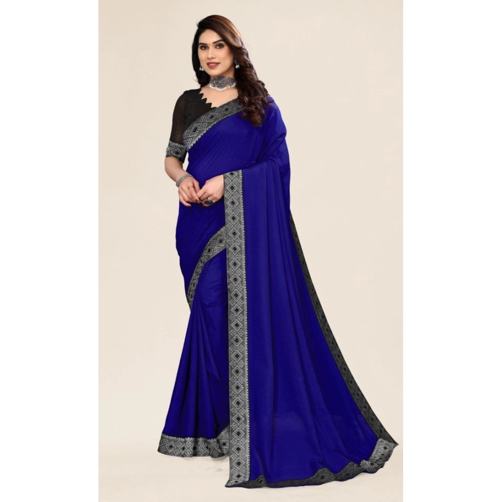 Embellished Plain Solid Bollywood Chiffon Saree With Blouse