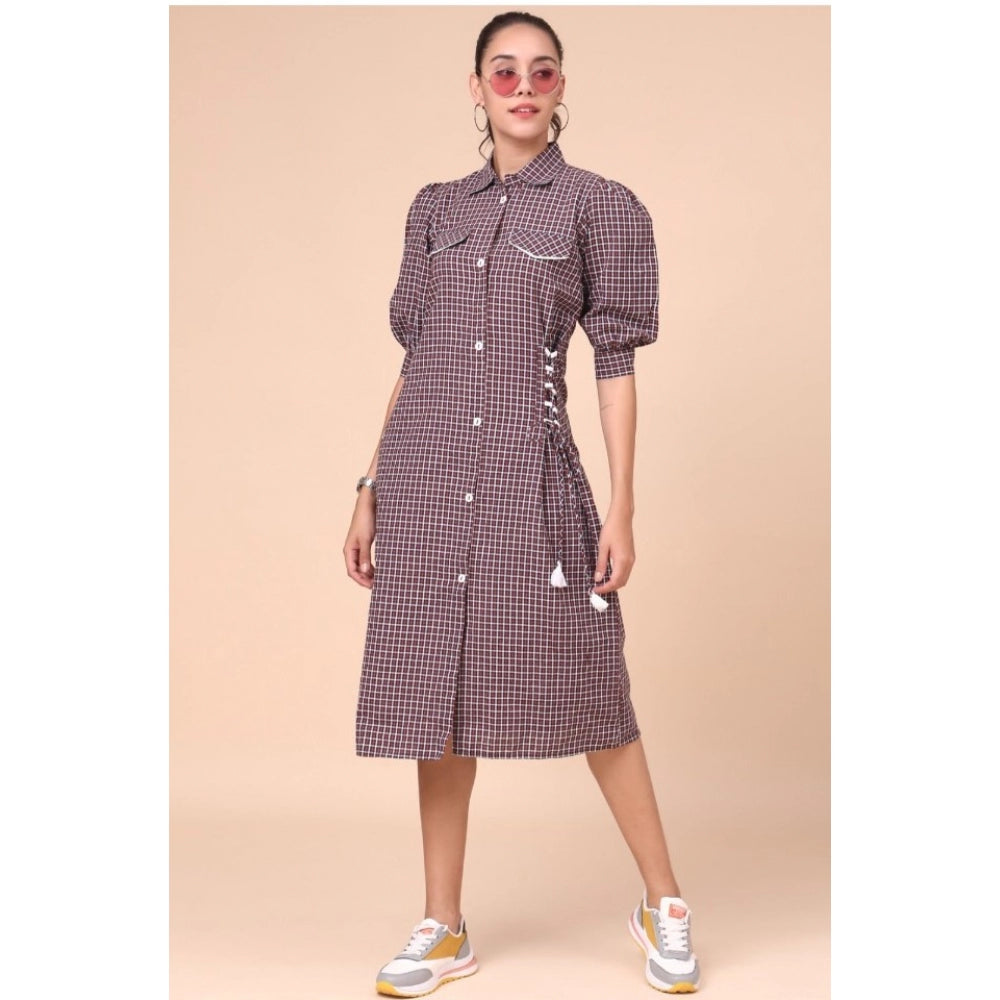 Cotton Check Printed Dresses