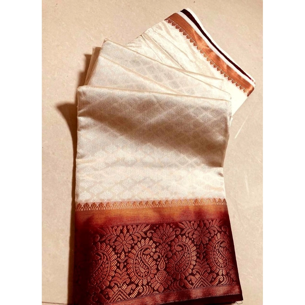 Kanjivaram Silk Saree With Unstitched Blouse Piece