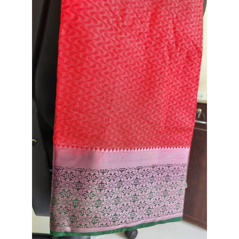 Kanjivaram Silk Saree With Unstitched Blouse Piece