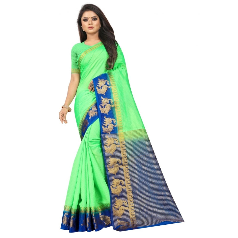 Kanjivaram Silk Saree With Unstitched Blouse Piece