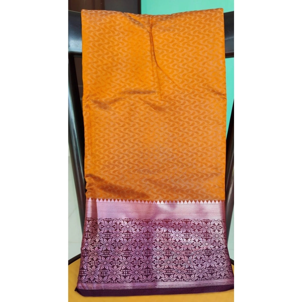 Kanjivaram Silk Saree With Unstitched Blouse Piece