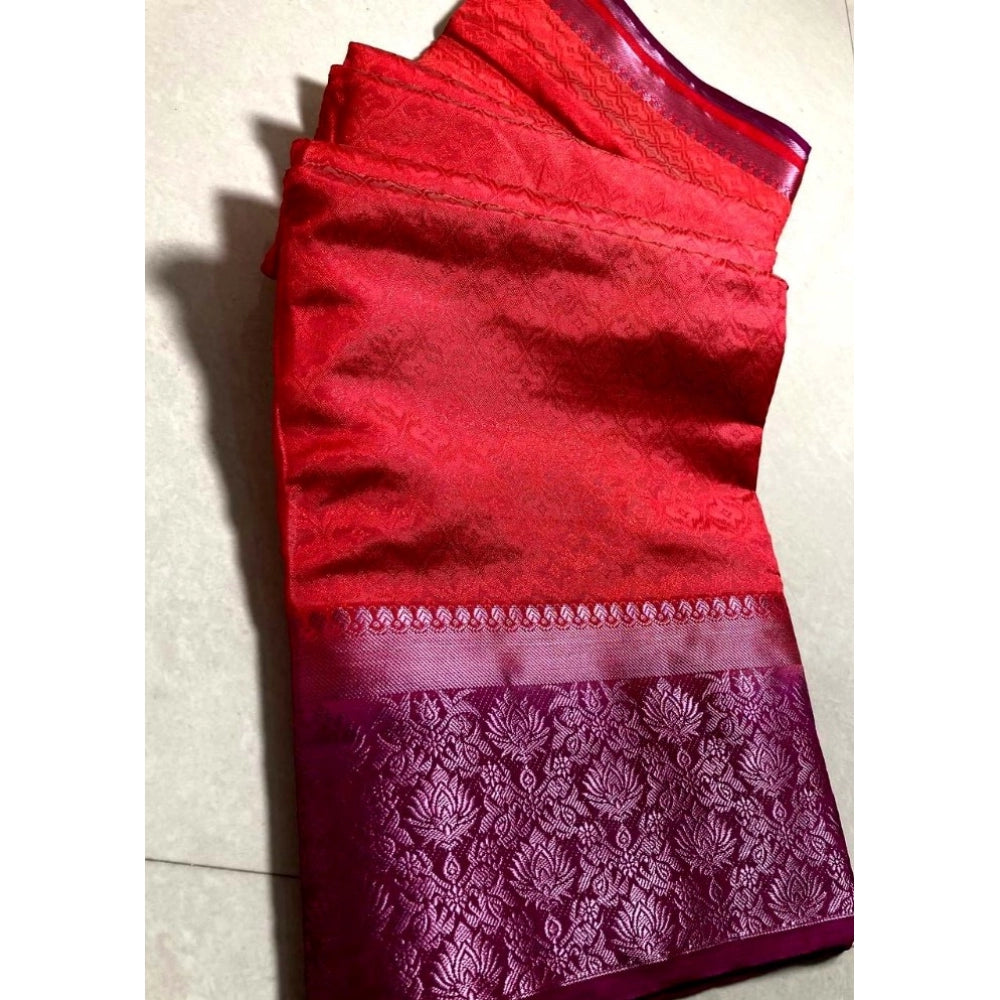 Kanjivaram Silk Saree With Unstitched Blouse Piece