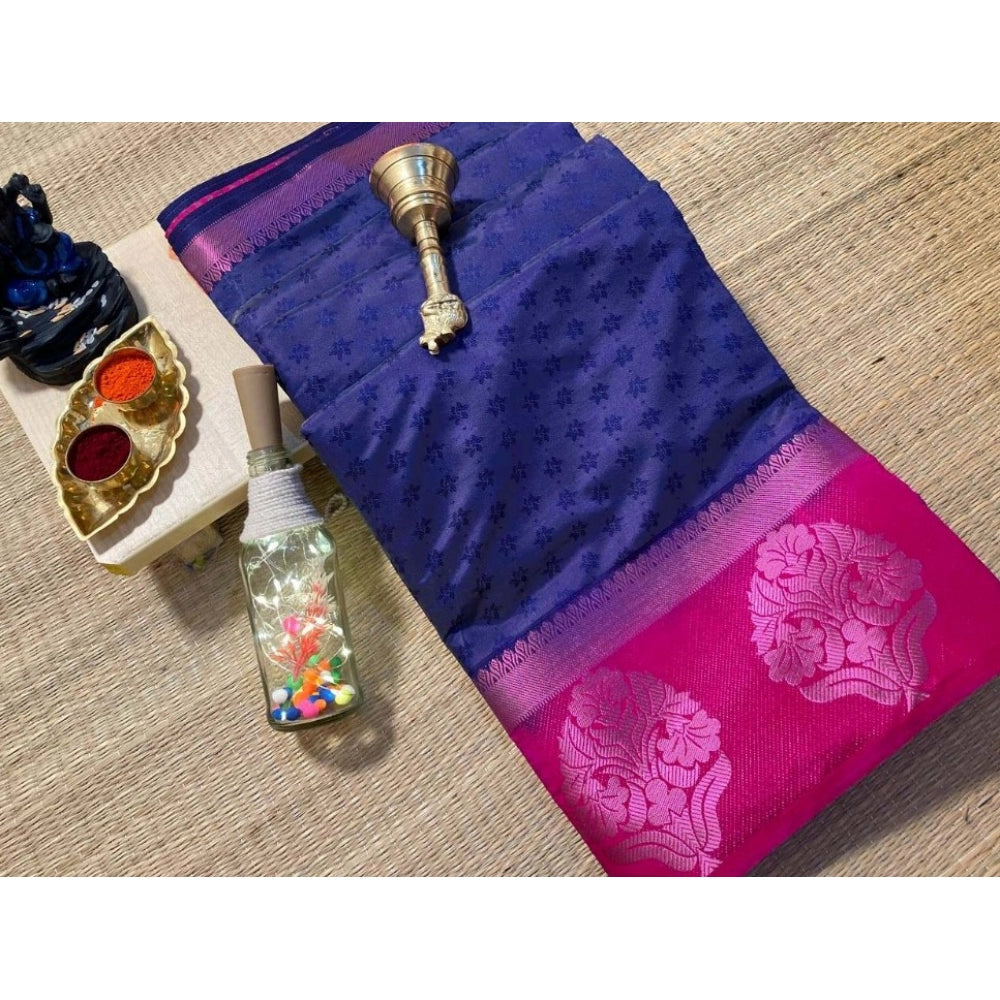 Kanjivaram Silk Saree With Unstitched Blouse Piece