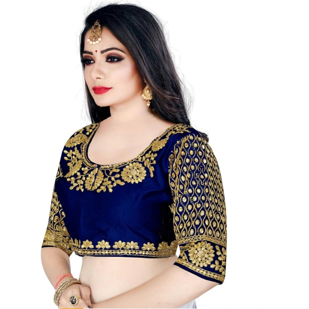 Half Sleeve Ultra satin Readymade Blouse