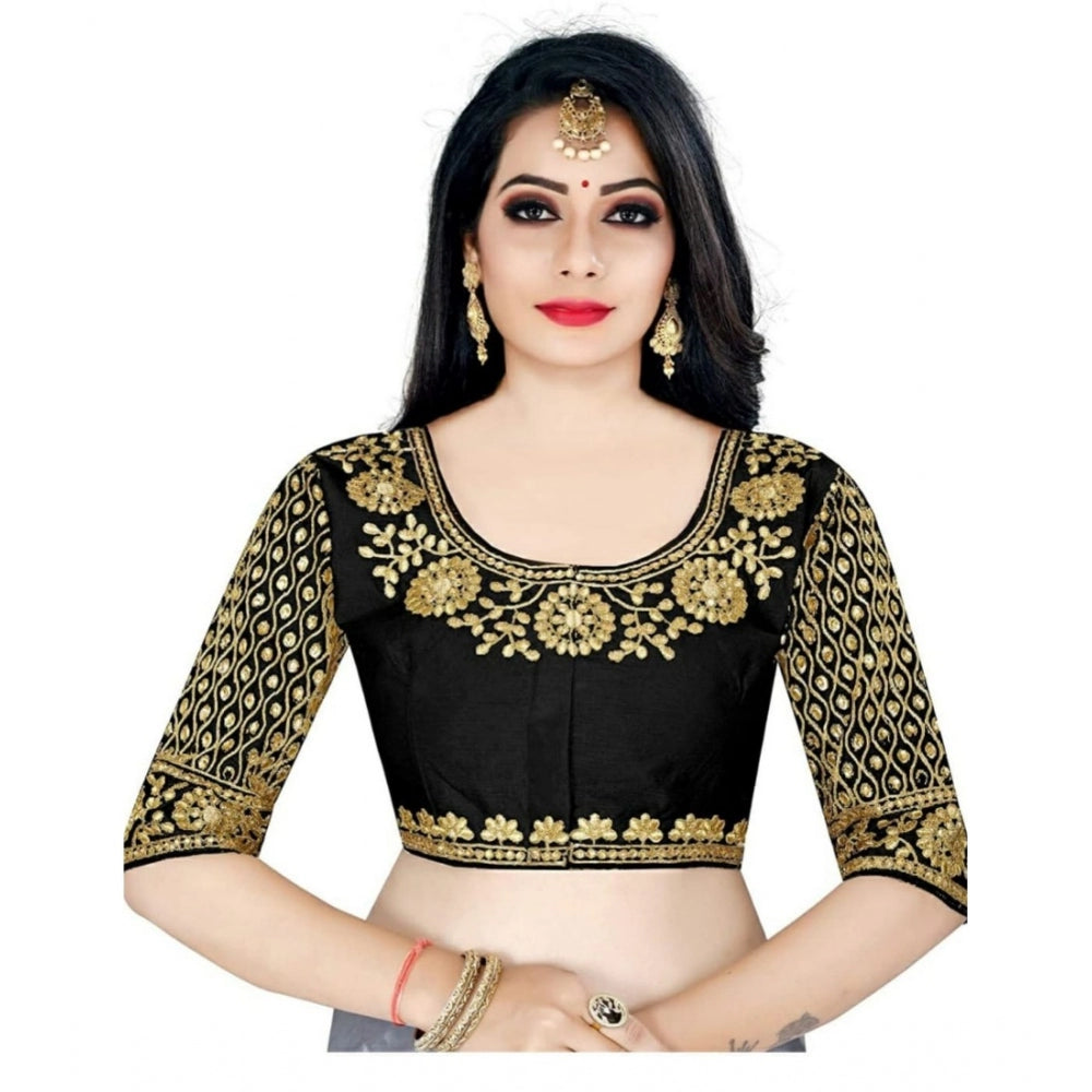 Half Sleeve Ultra satin Readymade Blouse