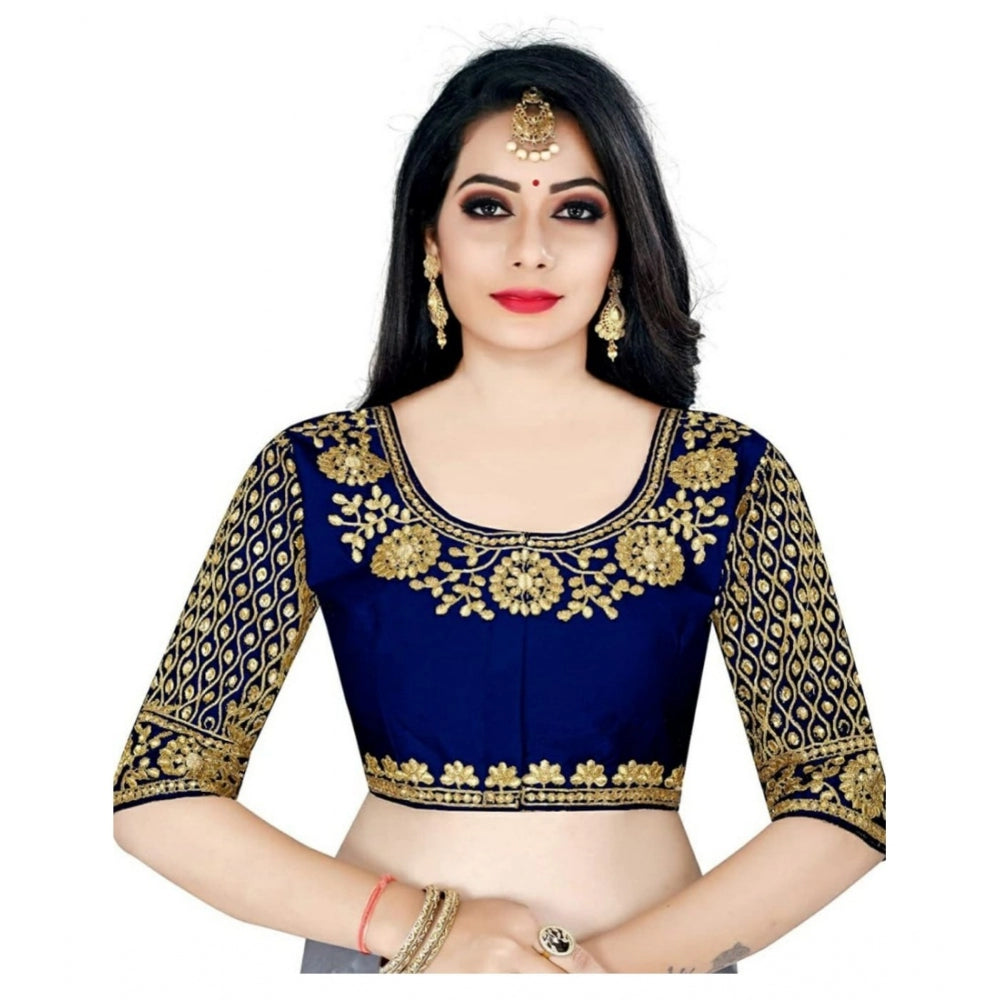 Half Sleeve Ultra satin Readymade Blouse