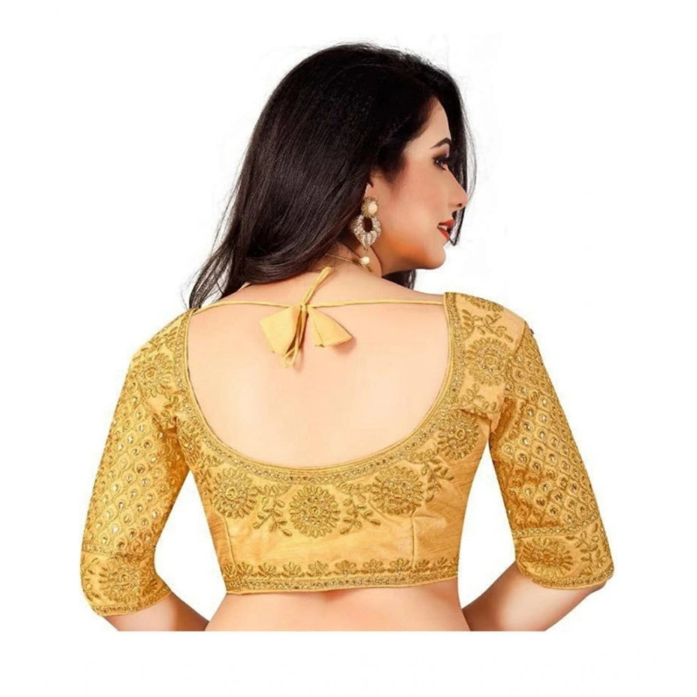 Half Sleeve Ultra satin Readymade Blouse