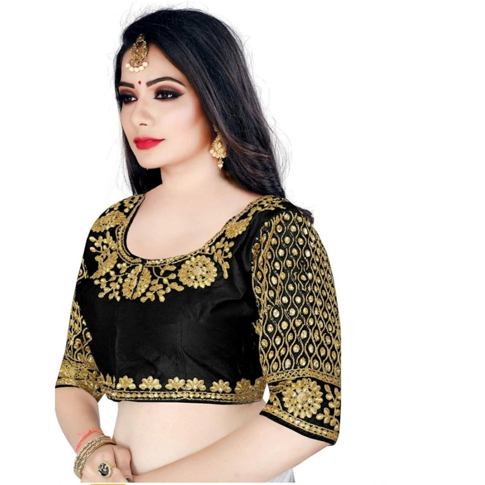 Half Sleeve Ultra satin Readymade Blouse