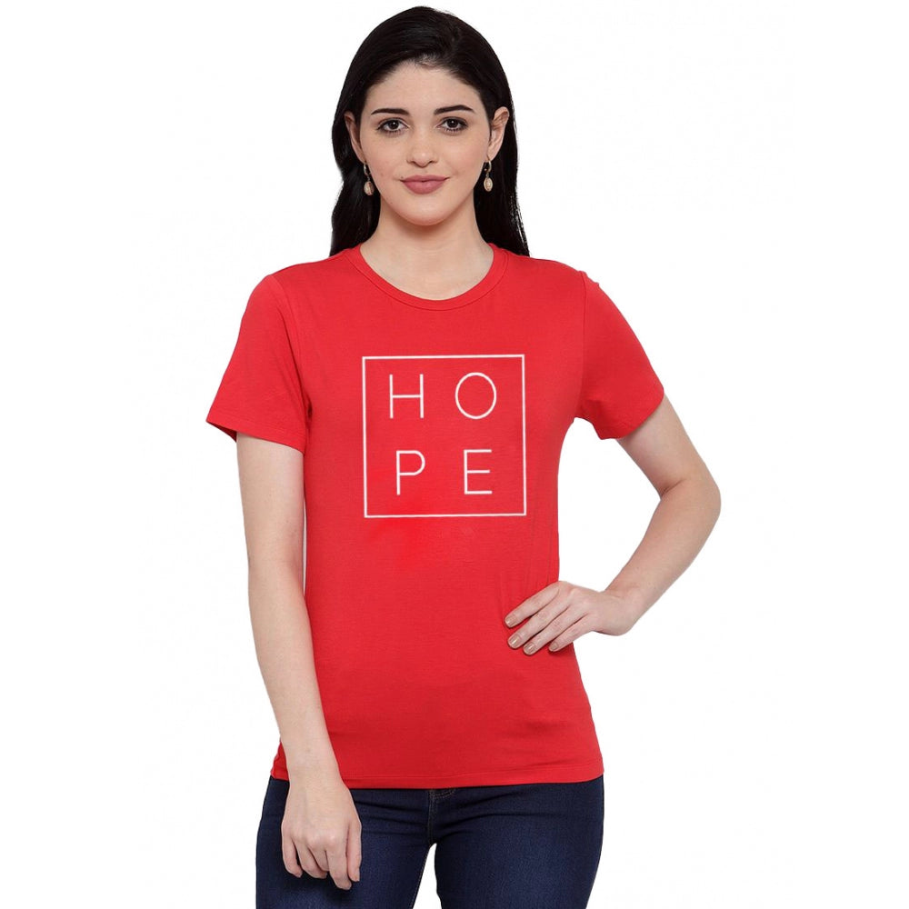 Cotton Blend Hope Printed T-Shirt