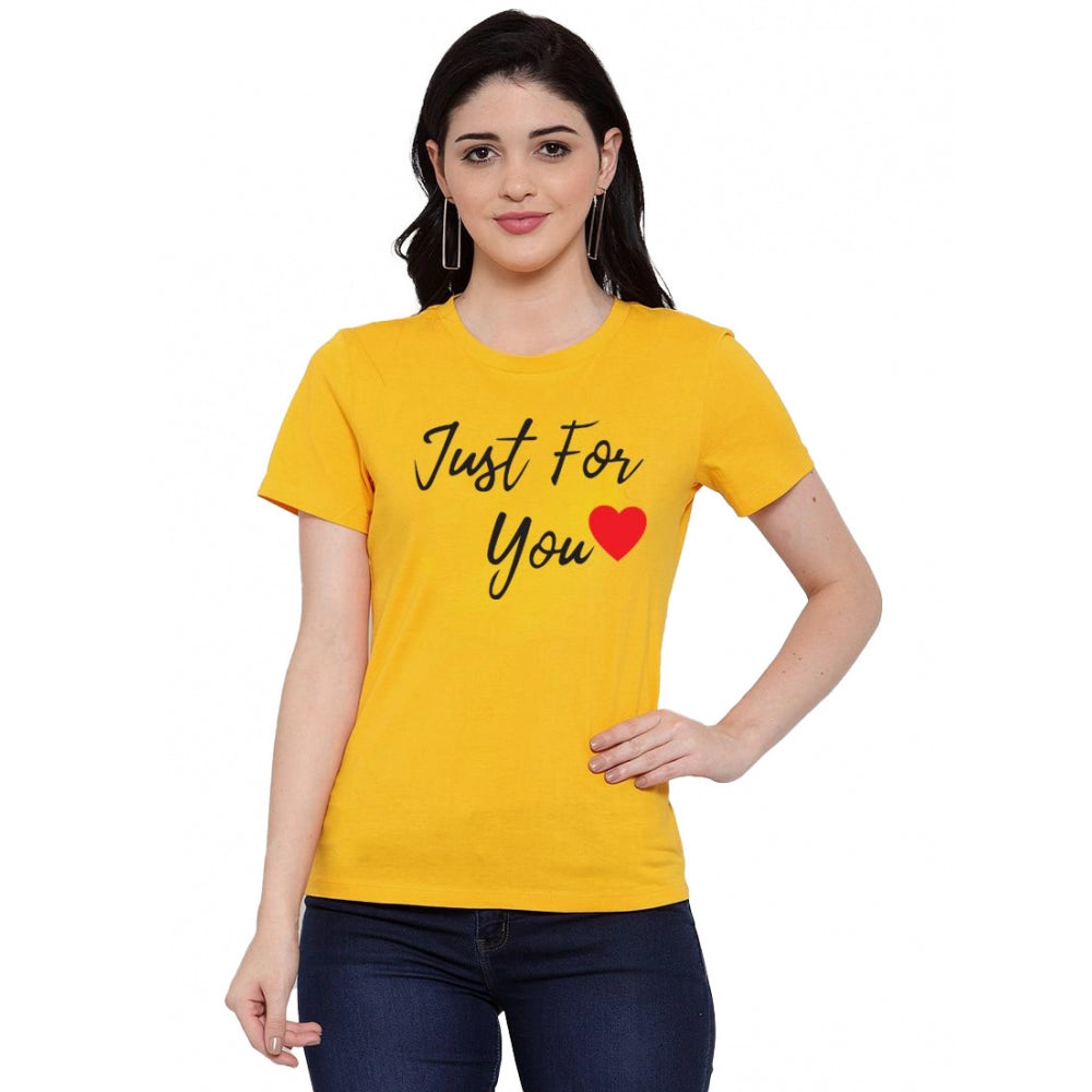 Cotton Blend Just For You Printed T-Shirt