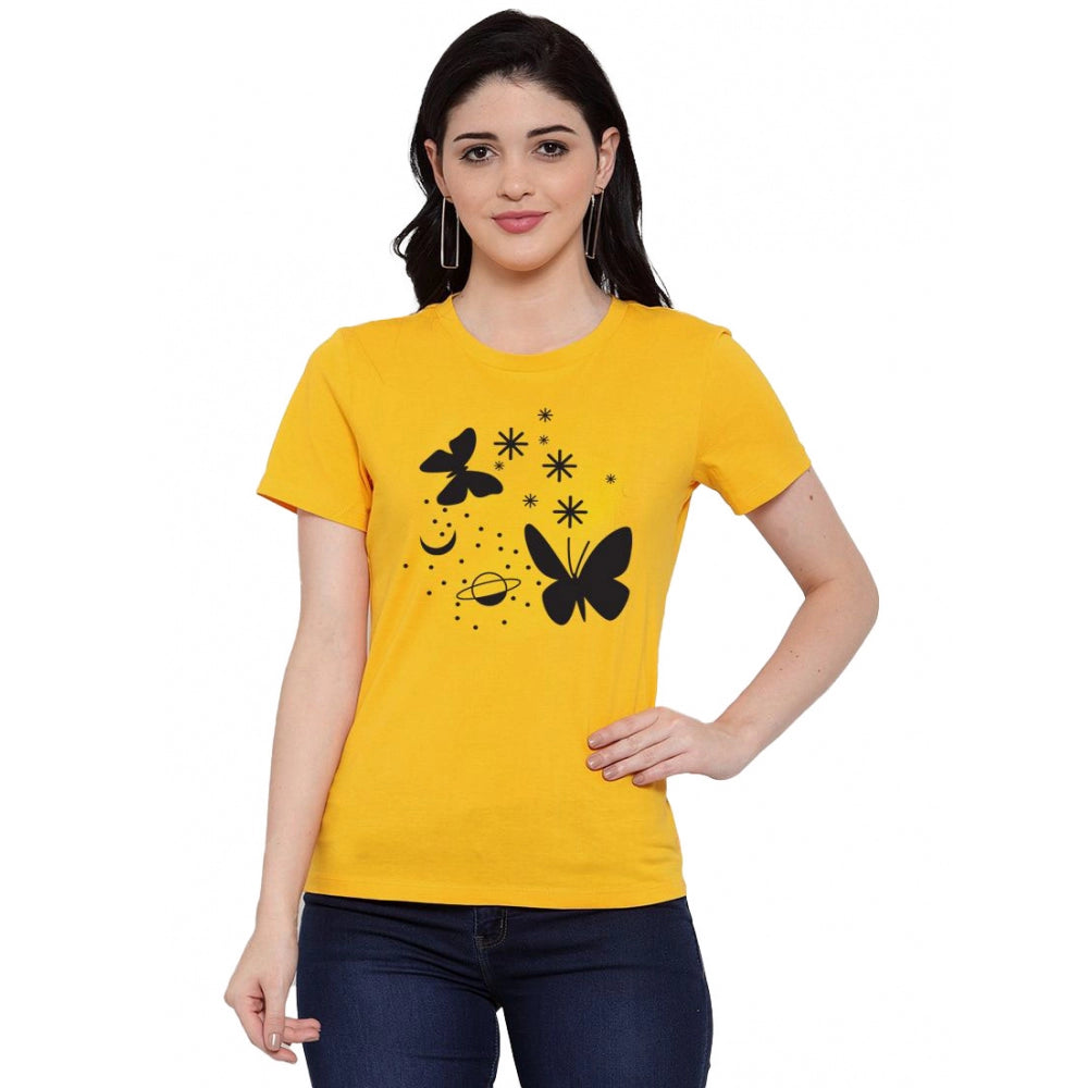 Cotton Blend Butterfly With Star Printed T-Shirt