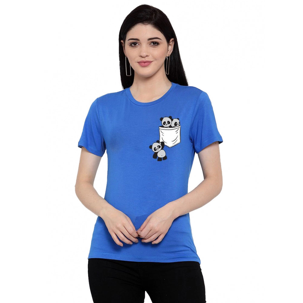 Cotton Blend Pandas In My Pocket Printed T-Shirt