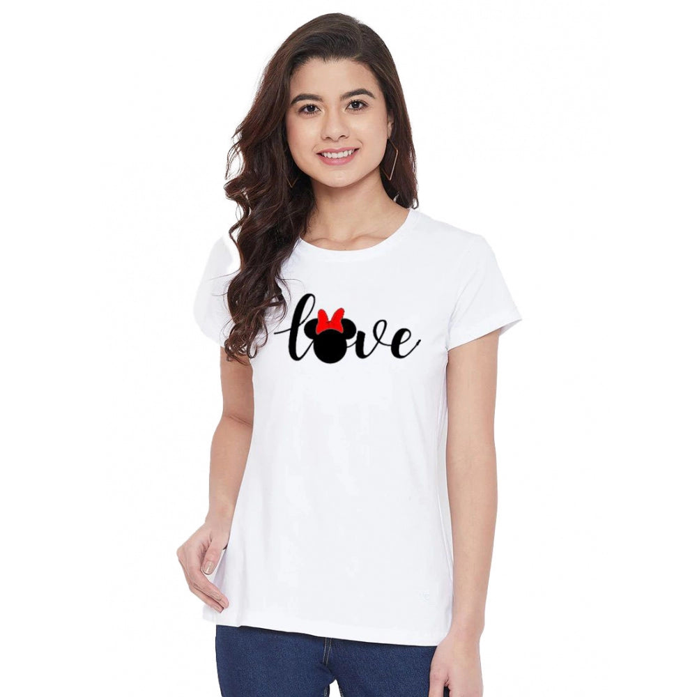 Cotton Blend Love Printed T-Shirt