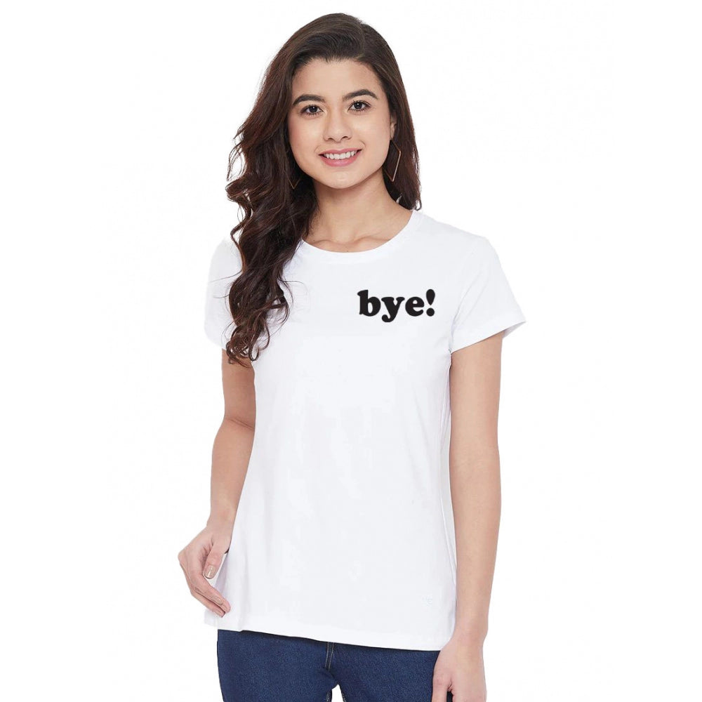 Cotton Blend Bye Printed T-Shirt