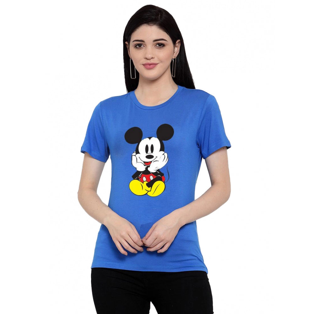 Cotton Blend Mickey Mouse Printed T-Shirt