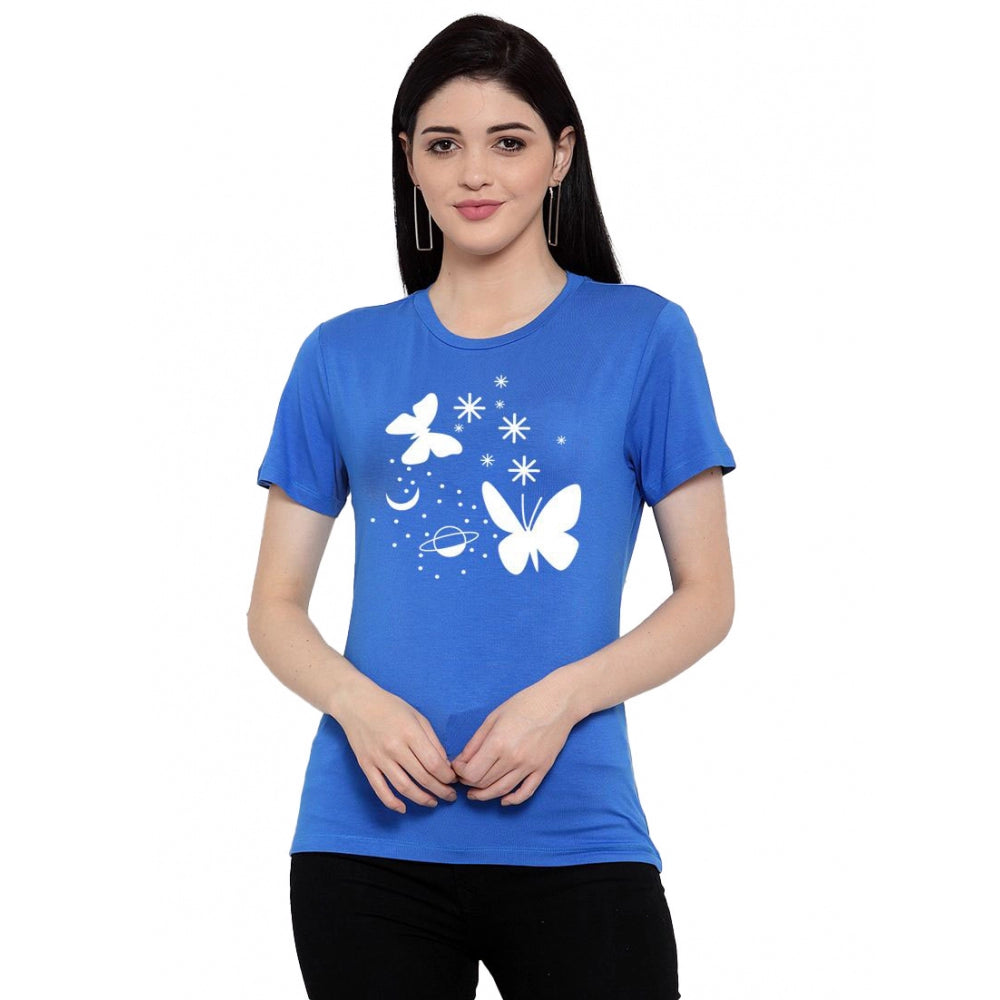 Cotton Blend Butterfly With Star Printed T-Shirt