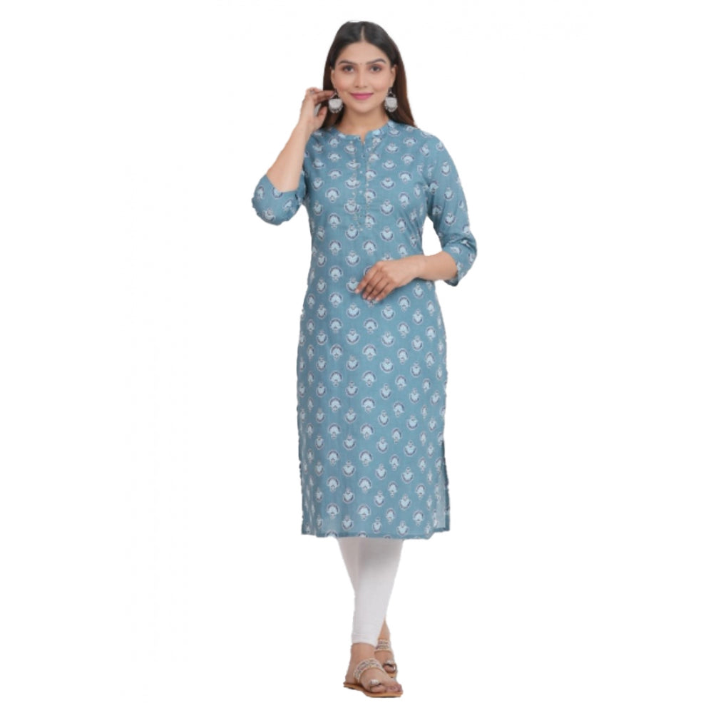 Printed Calf Length Cotton Kurti