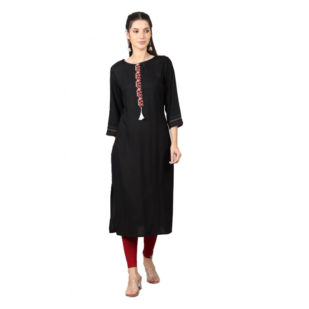 Casual 3/4 Sleeve Viscose Rayon Printed Kurti