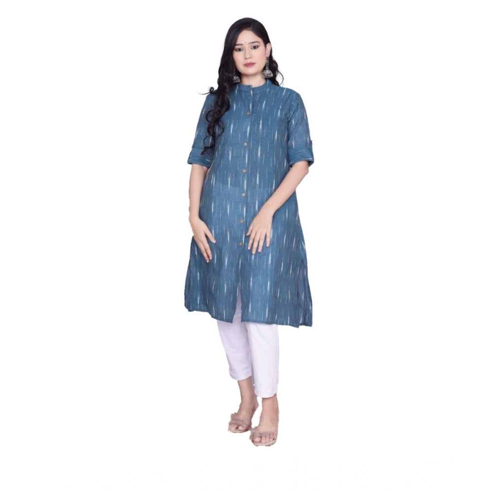 Casual 3/4th Sleeve Printed Cotton Flex Kurti