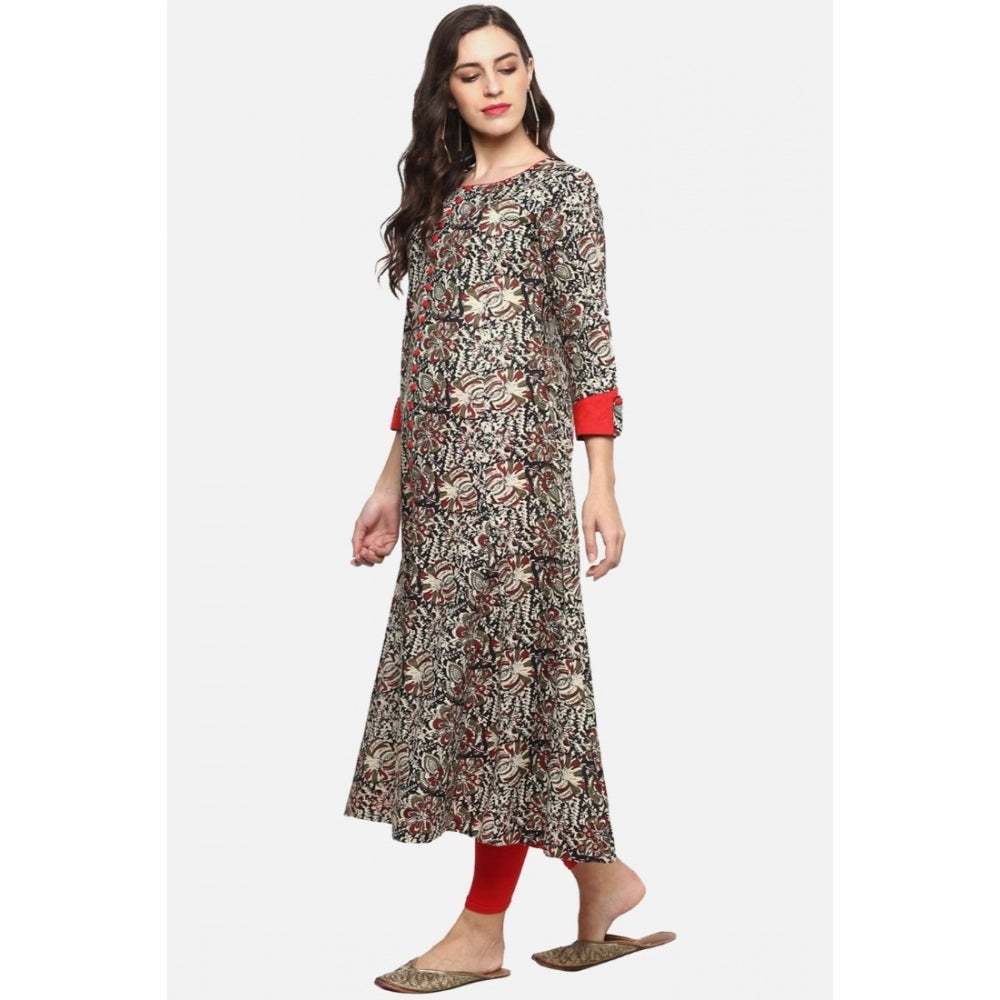 Casual 3/4 th Sleeve Printed Cotton Kurti