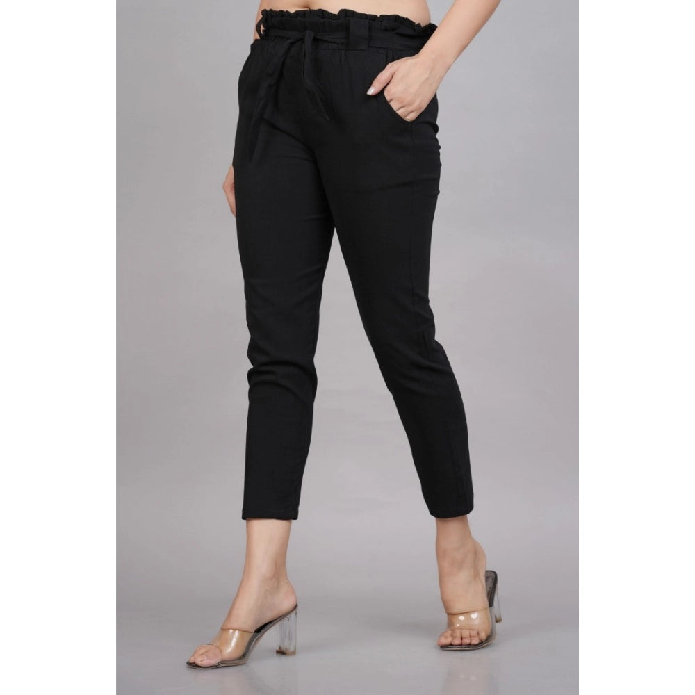 Casual  Soild Lycra Trouser Pant