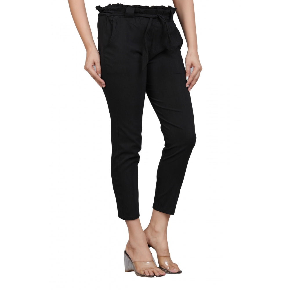 Casual  Soild Lycra Trouser Pant