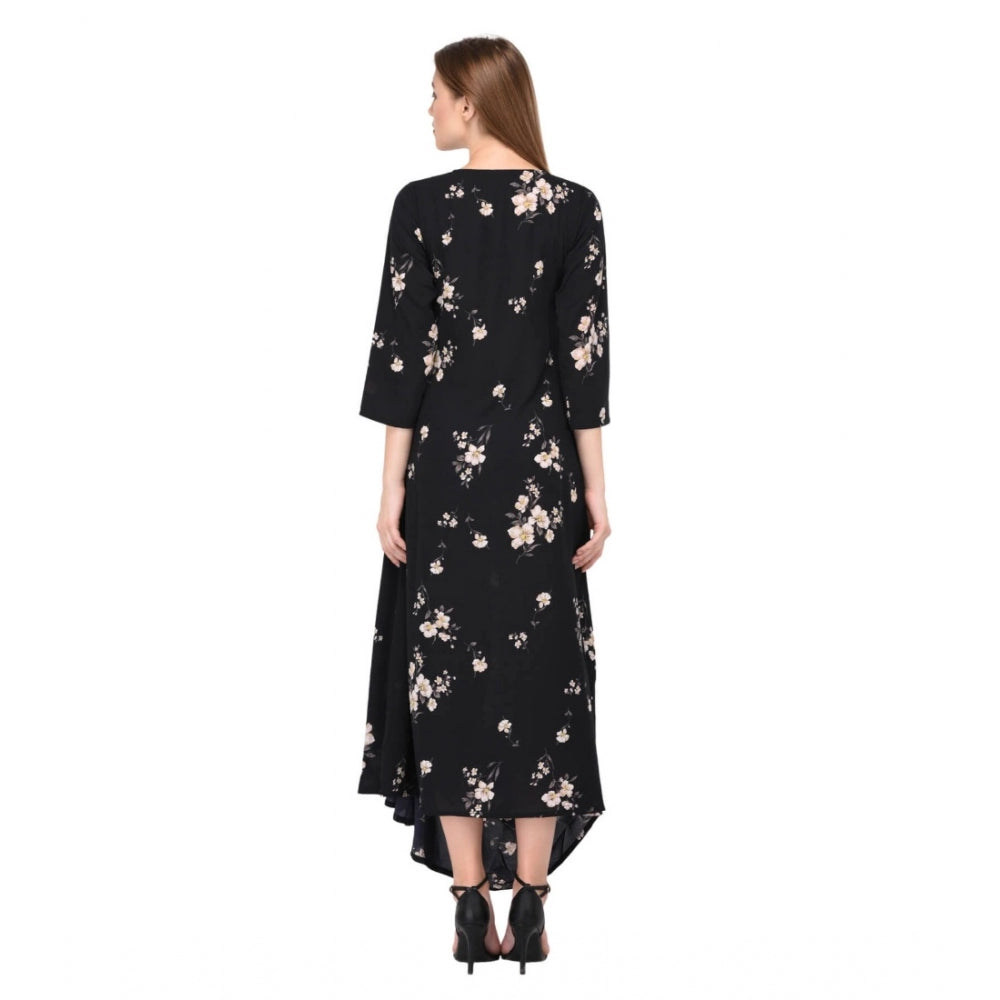 Cotton Blend Abstract Full Sleeves Dress