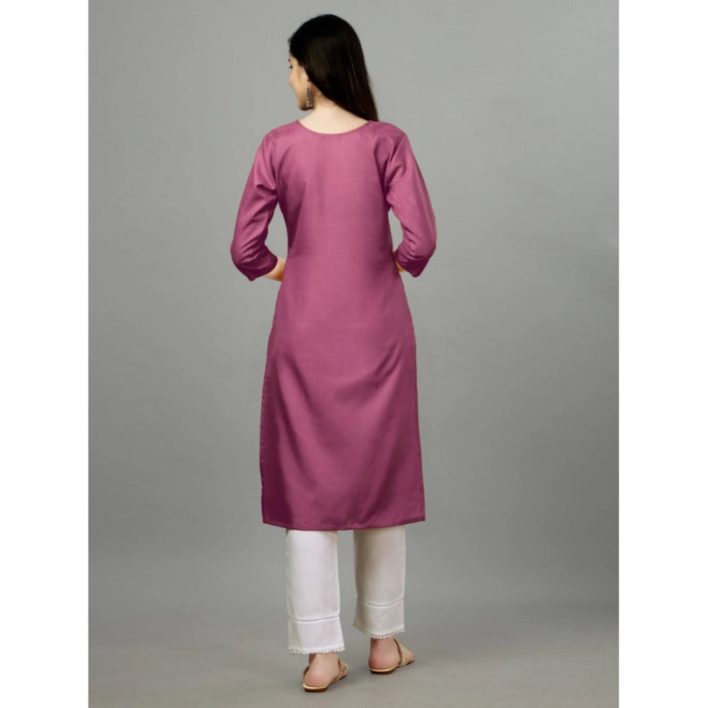 Casual 3-4 th Sleeve Embroidery Cotton Kurti