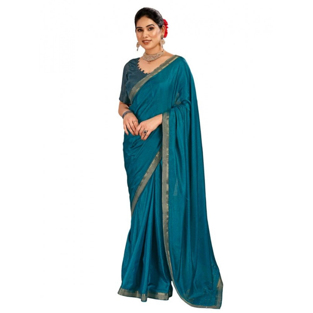 Vichitra Swiroshki Butta Saree With Unstitched Blouse