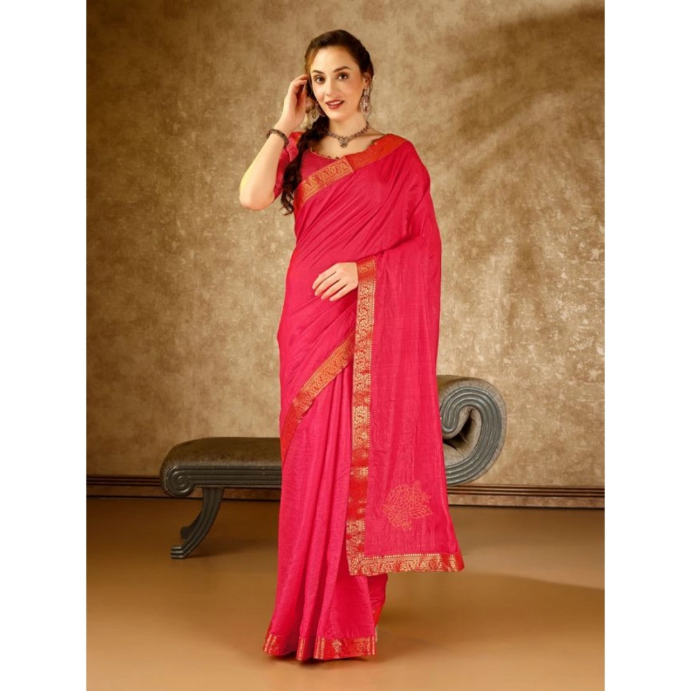 Vichitra Swiroshki Butta Saree With Unstitched Blouse