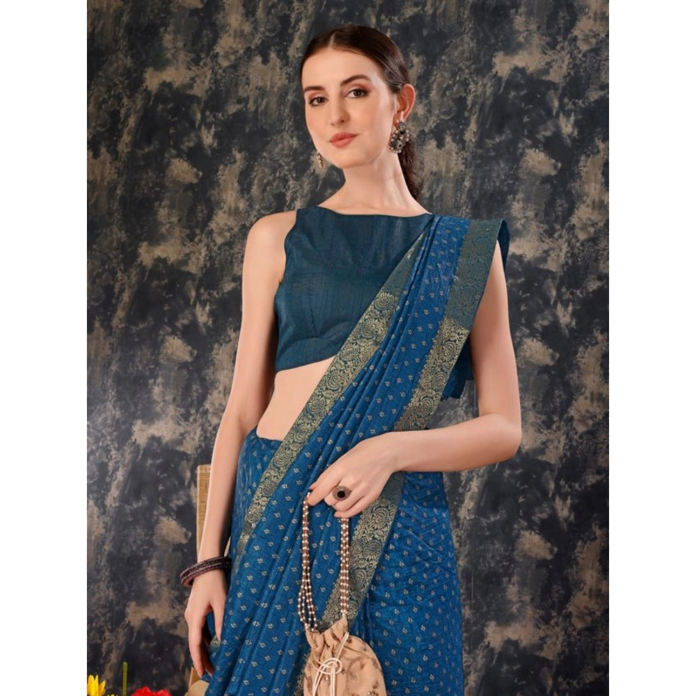 Vichitra Bandhani Saree With Unstitched Blouse