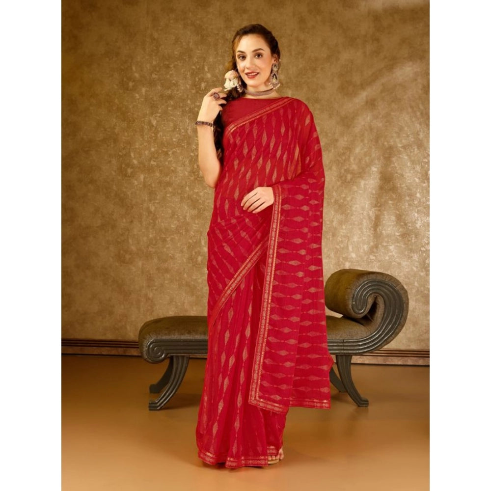 Zomto Laheriya Saree With Unstitched Blouse