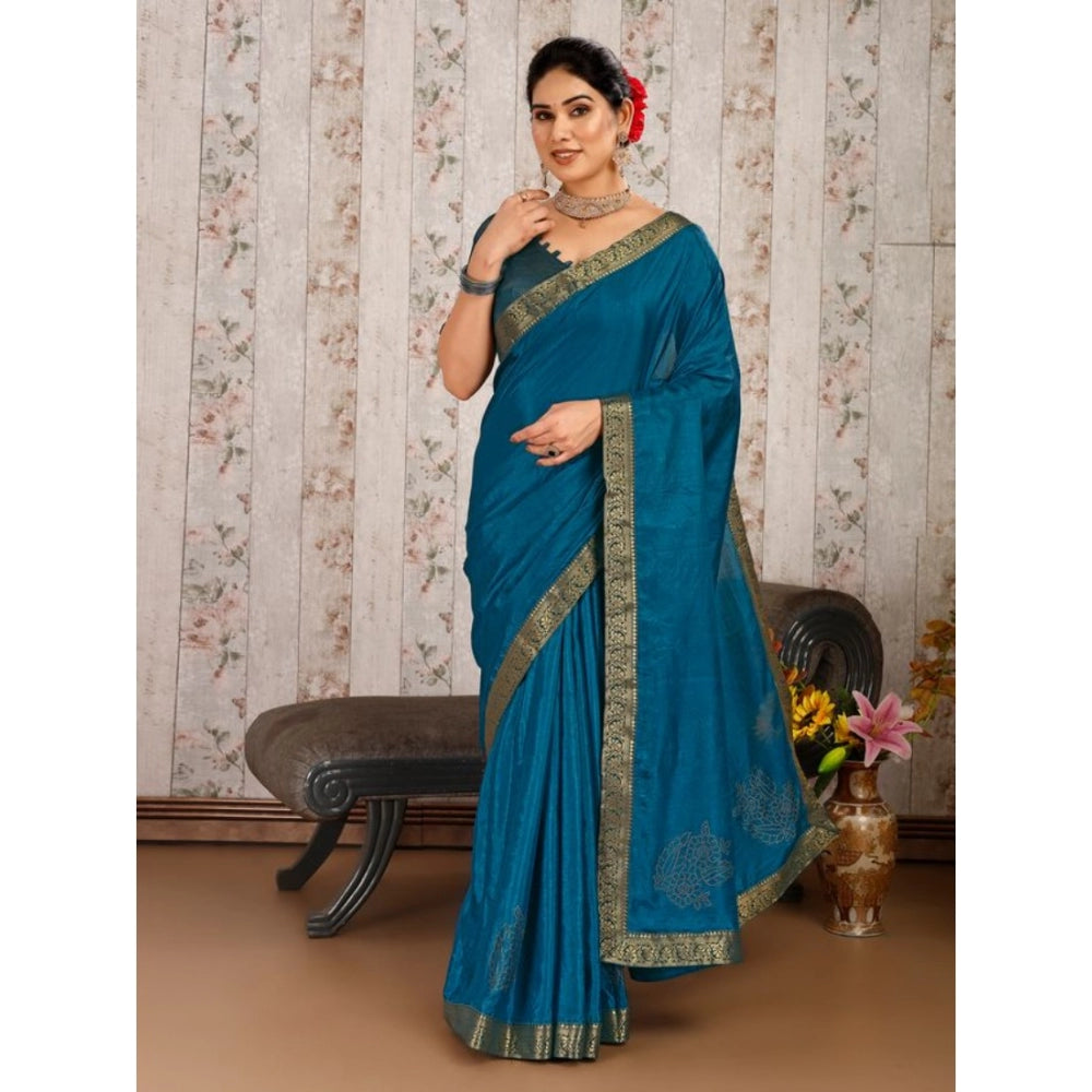 Vichitra Swiroshki Butta Saree With Unstitched Blouse