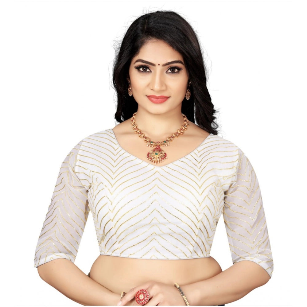  Georgette Embroidery Readymade Blouse