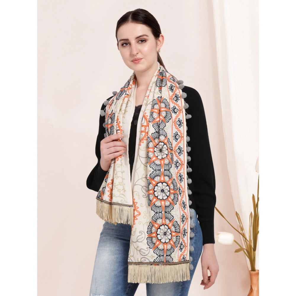 Cotton Embroidered Muffler