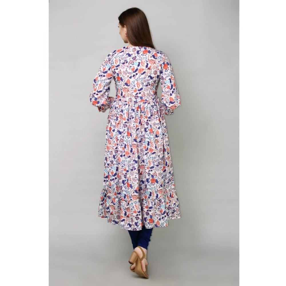 Casual Georgette Printed 3-4th sleeve Dress