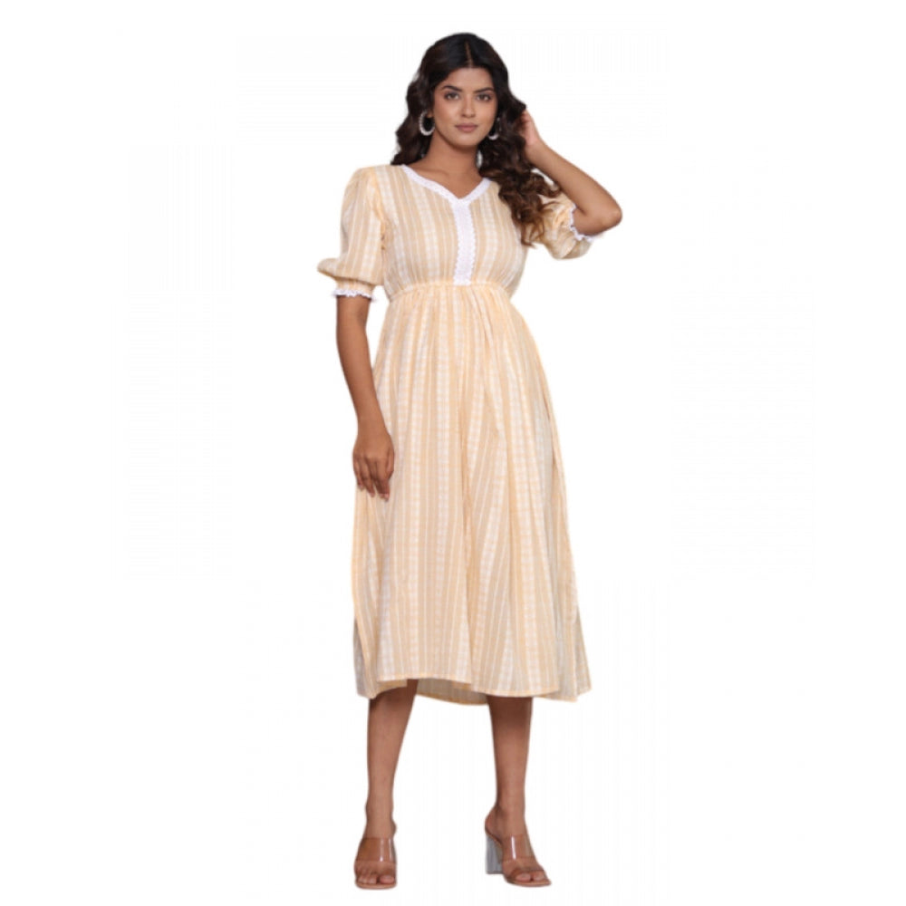 Casual Cotton Blend Short Sleeve Gown