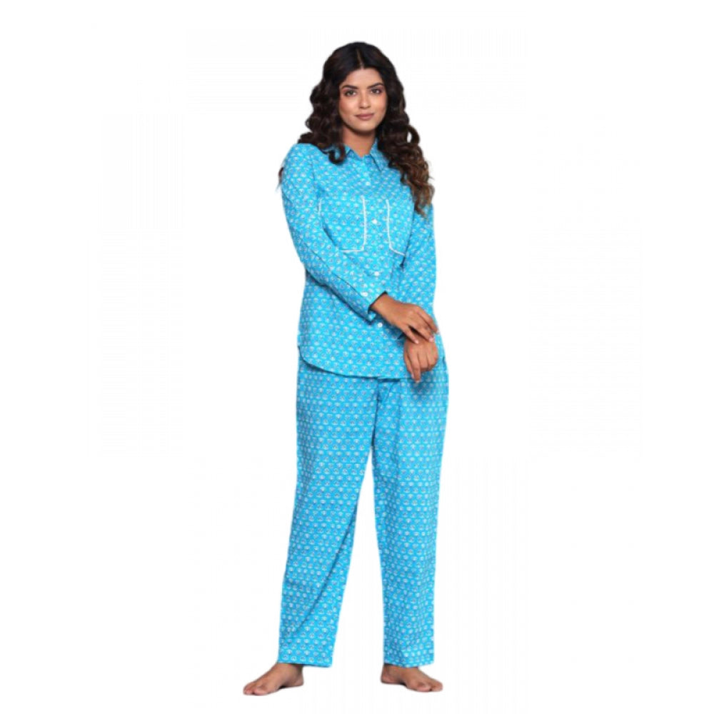 Casual Rayon 3-4th Sleeve Night Suit Set