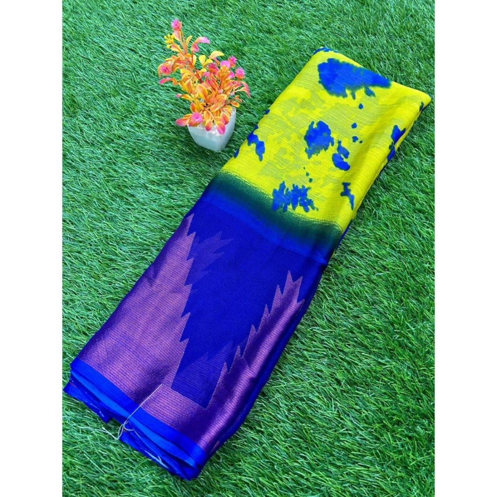 Rani Rangoli Chiffon Printed Saree With Unstitched Blouse