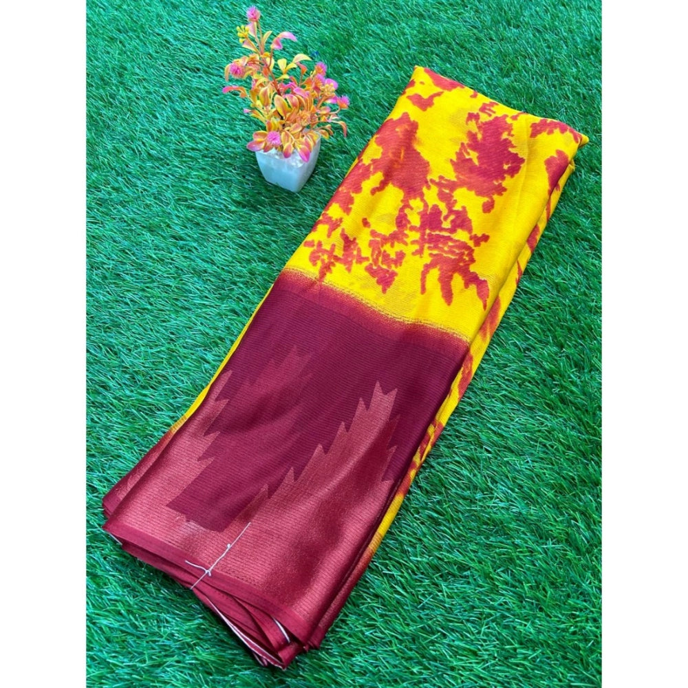 Rani Rangoli Chiffon Printed Saree With Unstitched Blouse