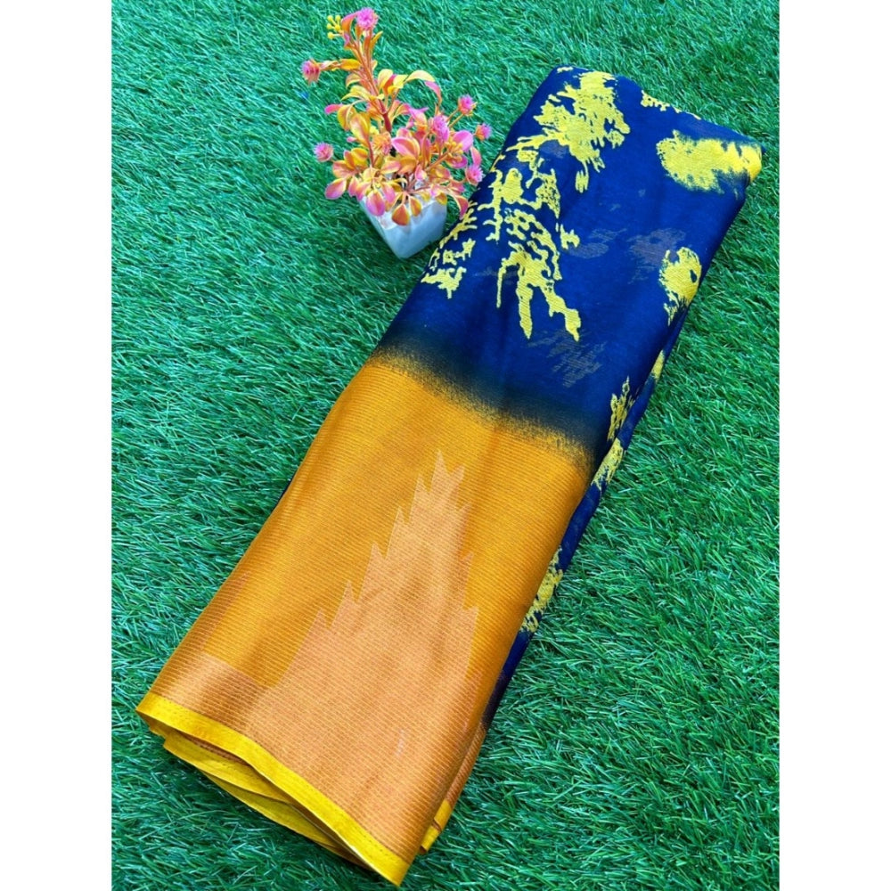 Rani Rangoli Chiffon Printed Saree With Unstitched Blouse