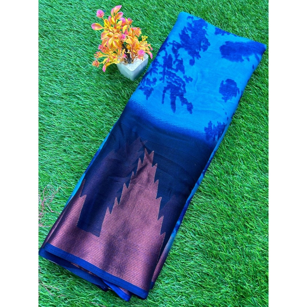 Rani Rangoli Chiffon Printed Saree With Unstitched Blouse