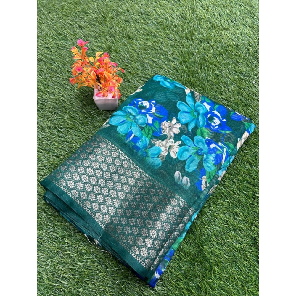 Rani Rangoli Cotton Printed Saree With Unstitched Blouse